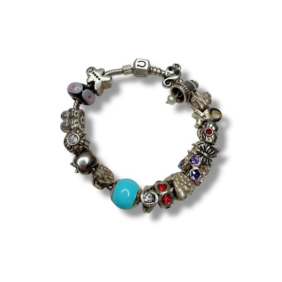 Chamilia Sterling Silver Charm Bracelet 17 Charms 66.99 grams 6.25" - Picture 1 of 16